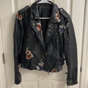 Blank NYC Embroidered Leather Jacket